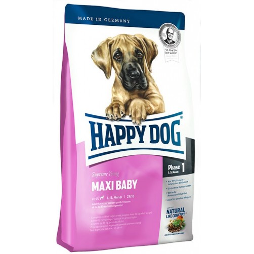 غذای خشک مخصوص توله سگ نژاد بزرگ 1 تا 5 ماه/ 15 کیلویی/ Happy Dog  Maxi Baby